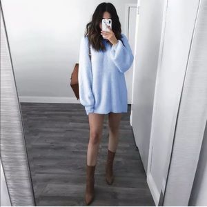 Furry baby blue sweater 2x